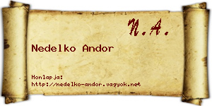Nedelko Andor névjegykártya